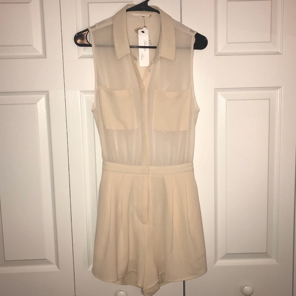 Lush Pants - Cream Romper
